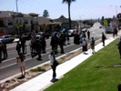 Funeral procession arrives at Cemetery Park