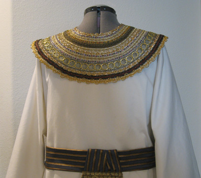 Pharoah costume closeup of necklace